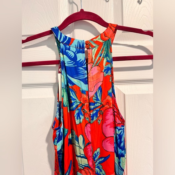 Farm Rio Red Floral Jumpsuit XS NWT - Picture 4 of 14